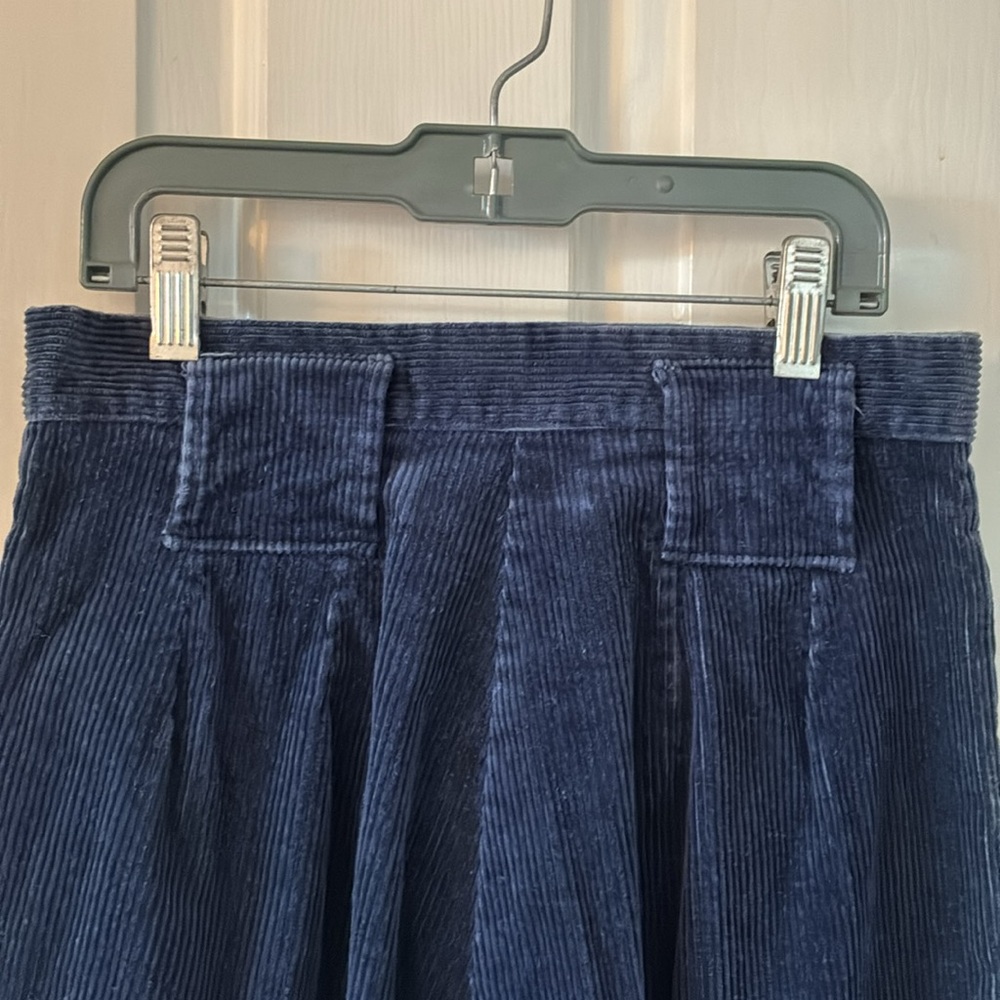 Vintage WoMen's French Navy Blue Corduroy Pants - Picture 3 of 6